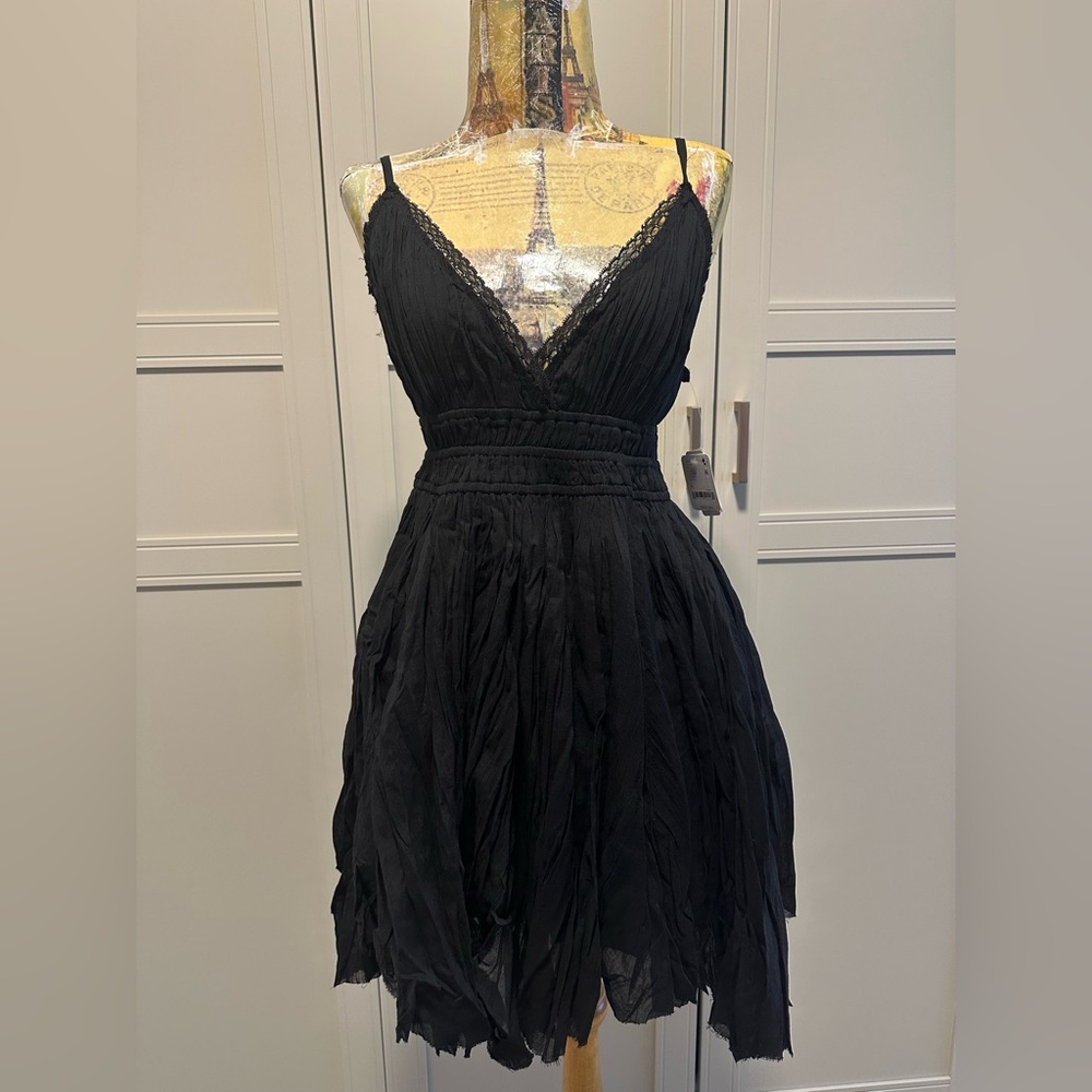 NWT Free People Delia Slip Black Casual Dress - M - Picture 2 of 11